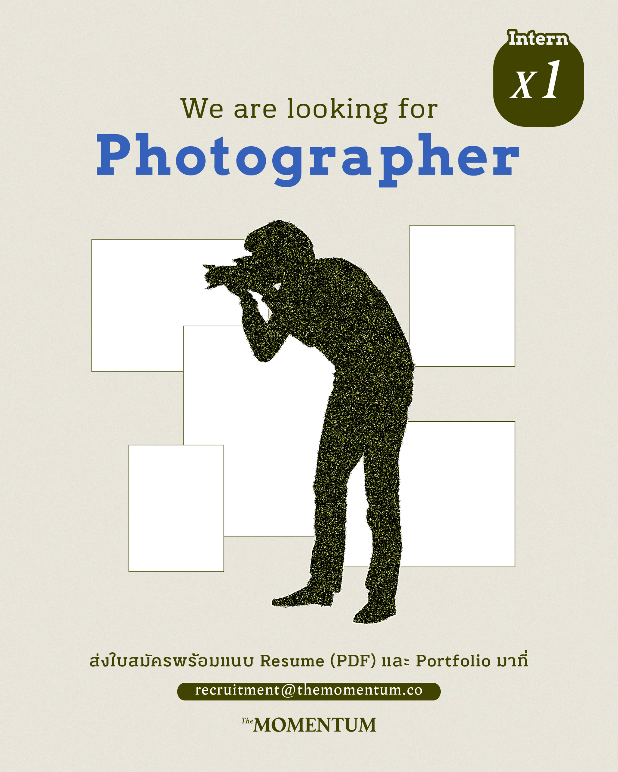 ฝึกงาน Photographer ช่างภาพ